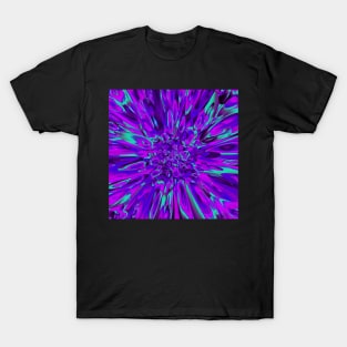 Psychedelic Vortex of Purple and Teal T-Shirt
